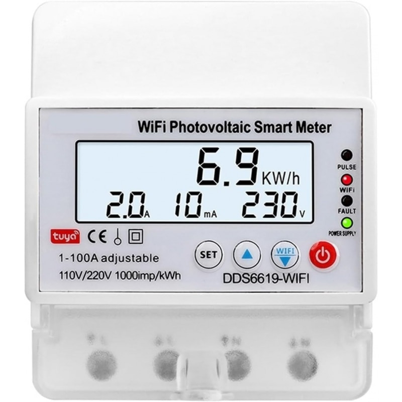 Contor de energie Panouri Fotovoltaice Sinotimer, wifi bidirectional, 100a, intrerupator monofazat